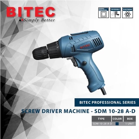 BITEC Bor Obeng Listrik 300W Screwdriver Reversible 10mm 9 Mode Torsi Garansi 1 Tahun SDM 10-28 A-D