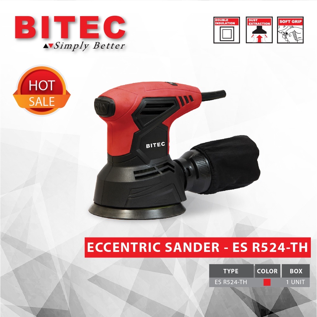 BITEC - MESIN AMPLAS BULAT ORBITAL EXPERT 240W 5" -ESR524-TH - GARANSI RESMI 1 TAHUN