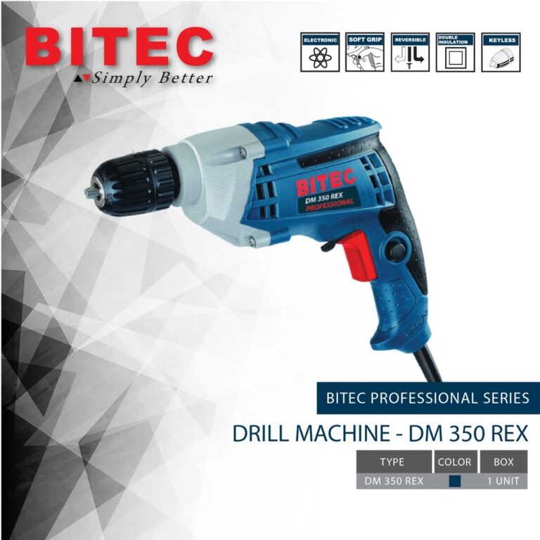 BITEC - MESIN BOR LISTRIK PROFESSIONAL / DRILL MACHINE - DM 350 REX - GARANSI RESMI 1 TAHUN
