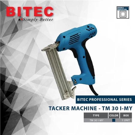 BITEC Mesin Paku Listrik Tacker Machine 30mm Paku Jenis I Garansi Resmi 1 Tahun  TM 30 I-MY