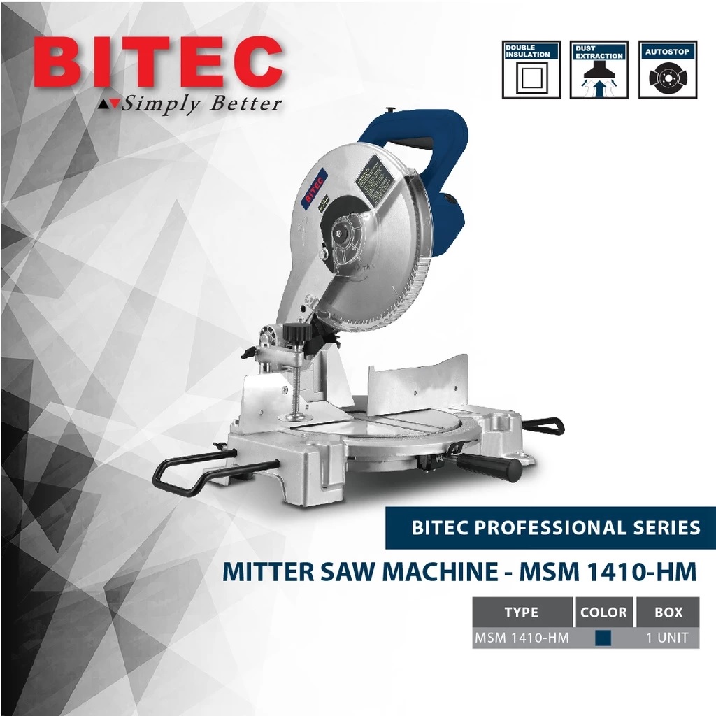 BITEC Mesin Potong Aluminium 10" Circular Saw Presisi 1450W Garansi Resmi 1 Tahun MSM 1410 AN