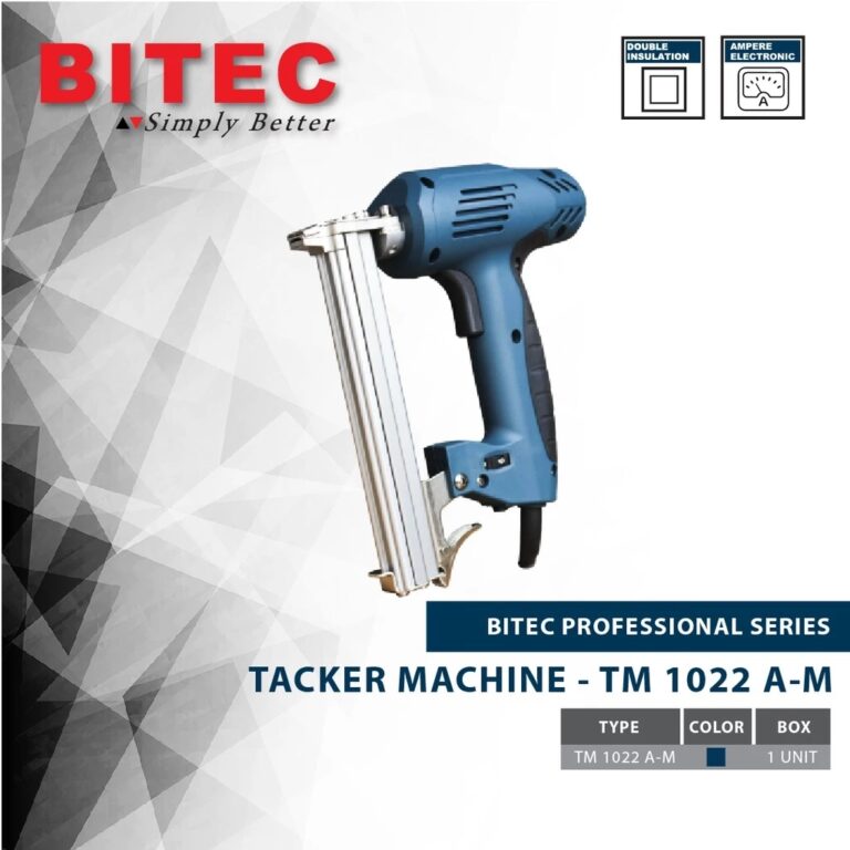 BITEC Mesin Staples Paku Tembak Listrik Type J & U 1300W Adjustable Ampere TM 1022 A-M