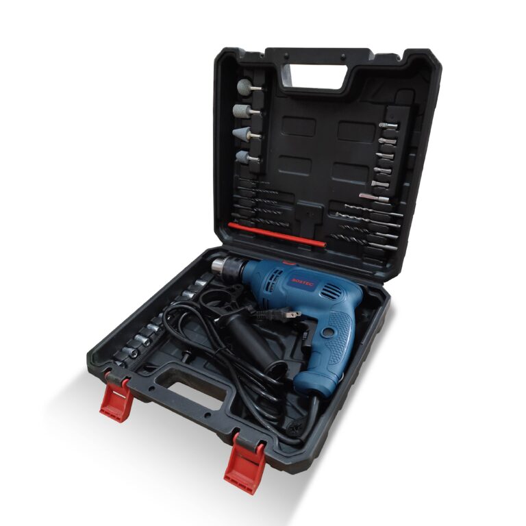Bostec IDM 1360-JX Impact Drill 600W Box Set 28 Pcs Mesin Bor Tembok Listrik Garansi 1 Tahun
