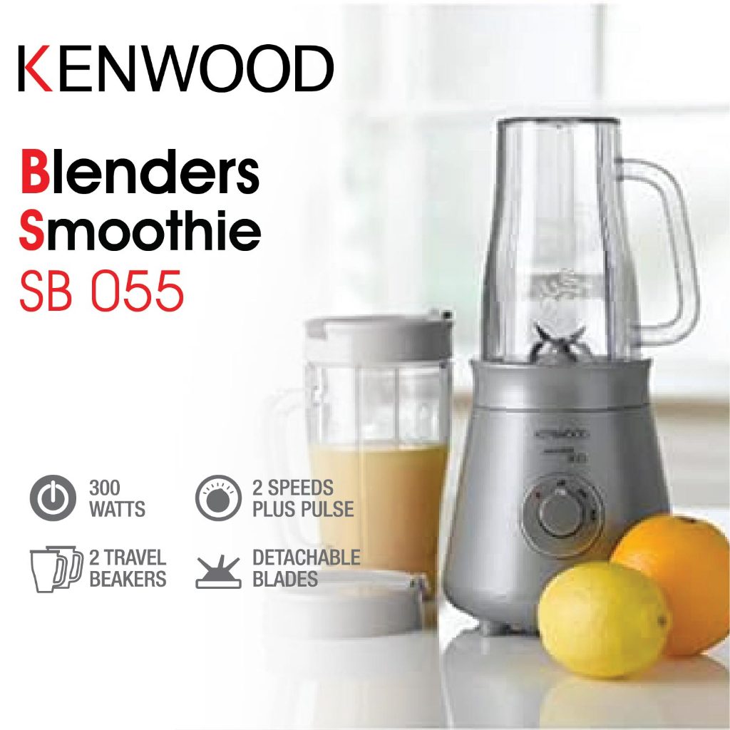 Kenwood Blender Portable Smoothie 2Go Lengkap dengan 2 Travel Mug Garansi Resmi 1 Tahun SB055