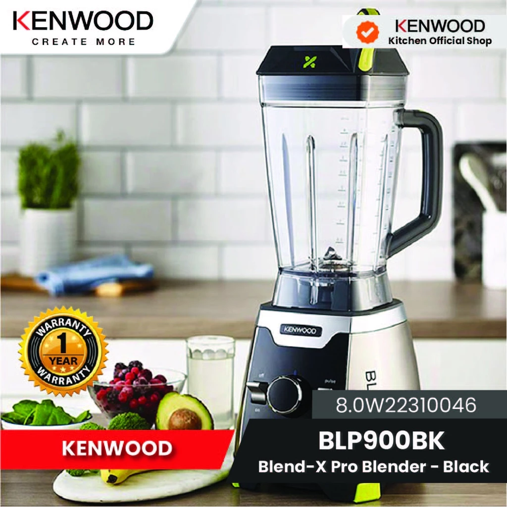 Kenwood Blender X Profesional 1600W Smoothie Soup Ice Crush Garansi Resmi 1 Tahun BLP900BK