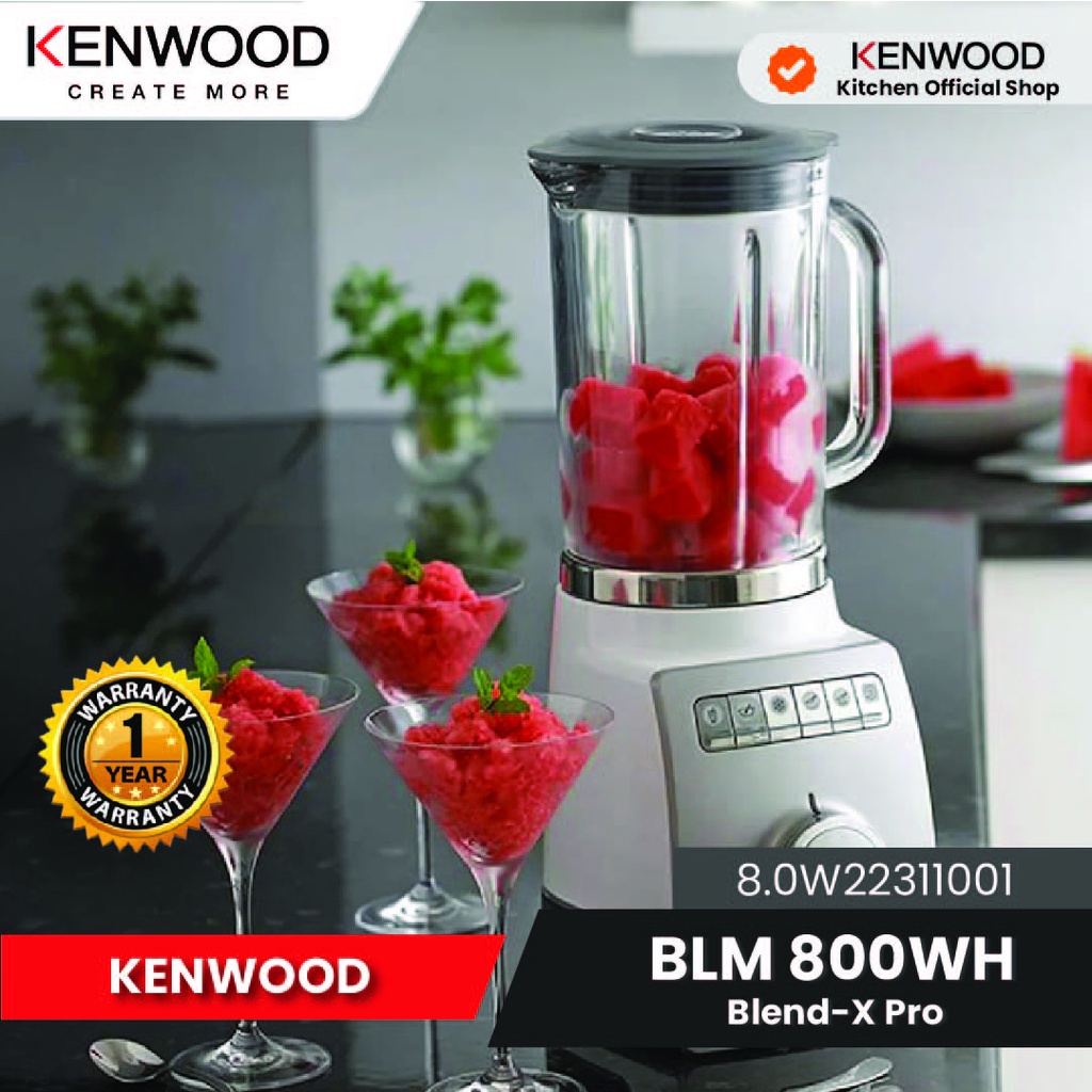 Kenwood Blend-X Pro Blender & Penggiling Buah Premium MultiZone Blade Garansi Resmi 1 Tahun BLM800WH