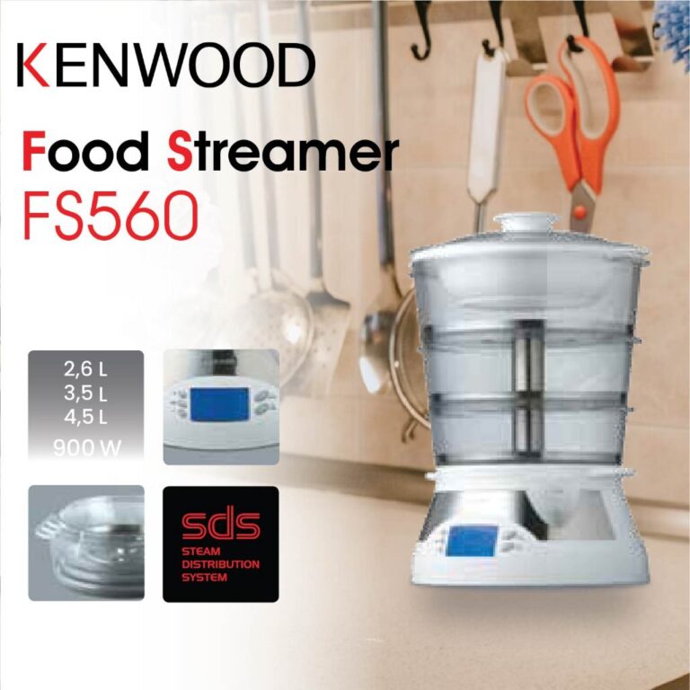 Kenwood Food Steamer Mesin Pengukus Makanan 3 Tingkat LCD 10.6L Garansi Resmi 1 Tahun FS560