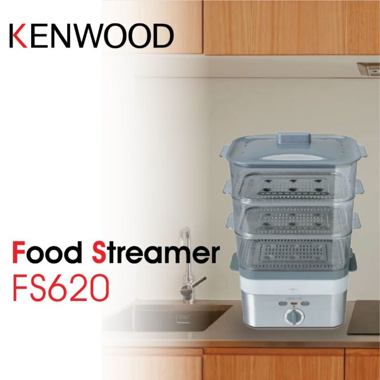 Kenwood Food Steamer Alat Pengukus & Penghangat Makanan 6 Program Masak Garansi Resmi 1 Tahun FS620