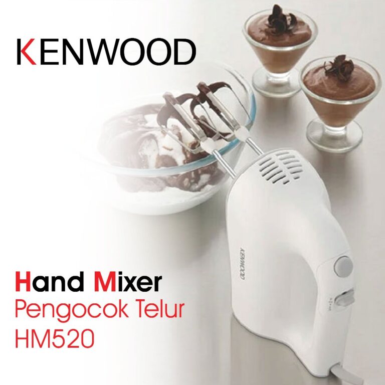 Kenwood Hand Mixer 3 Speed + Pulse Mixer Tangan Ringan Compact Bertenaga Garansi 1 Tahun HM520