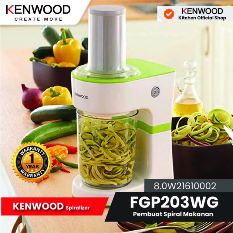 Kenwood Spiralizer Alat Pembuat Spiral Sayuran Mie & Pita 3 Pisau Garansi 1 Tahun FGP203WG