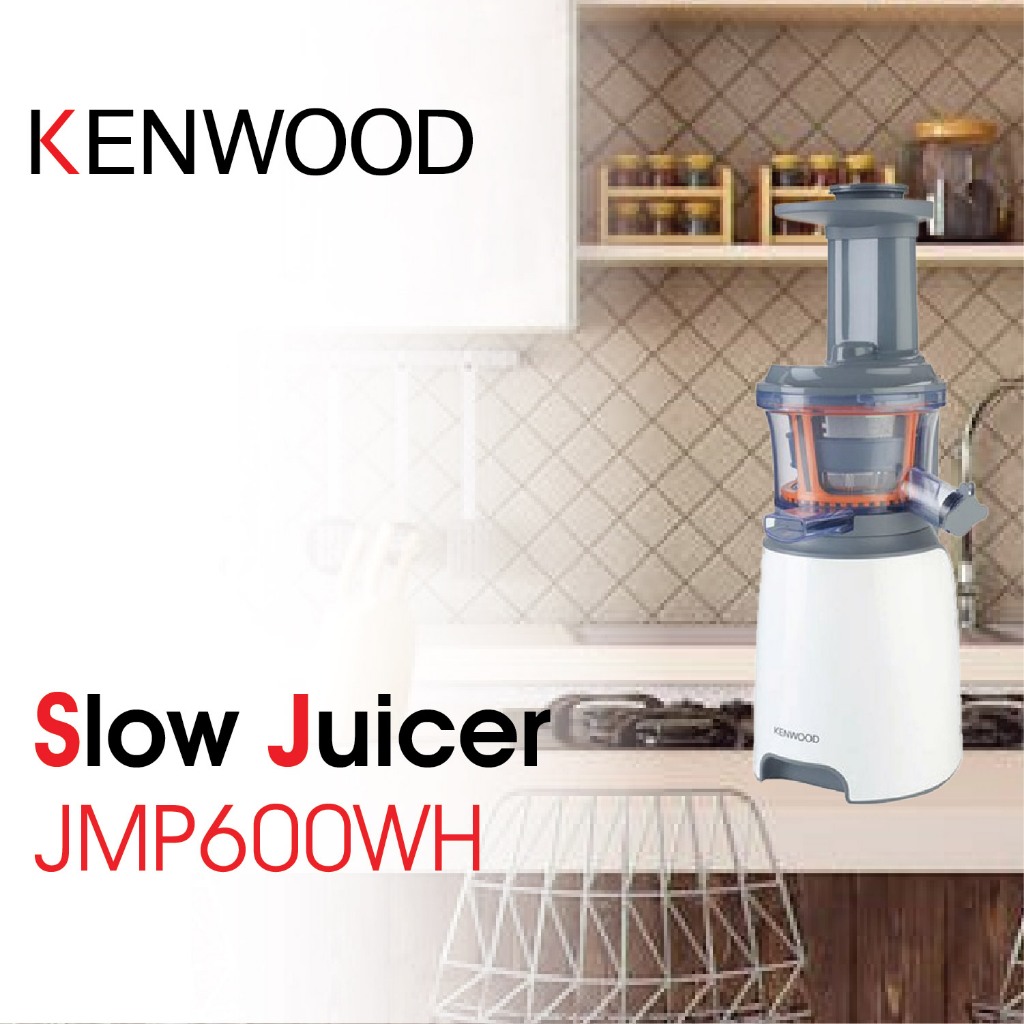 Kenwood Cold & Slow Press Juicer Mesin Pembuat Jus Buah & Sayur 1 Liter Garansi 1 Tahun JMP600WH