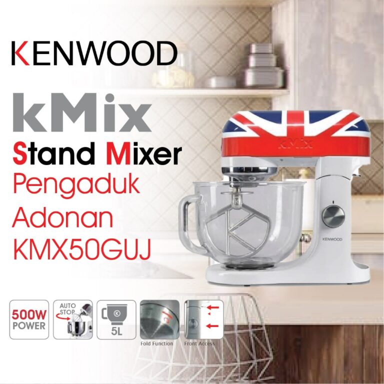 Kenwood Stand Mixer 8 Kecepatan Retro Style Mangkuk Kaca Garansi 1 Tahun KMX50 GUJ