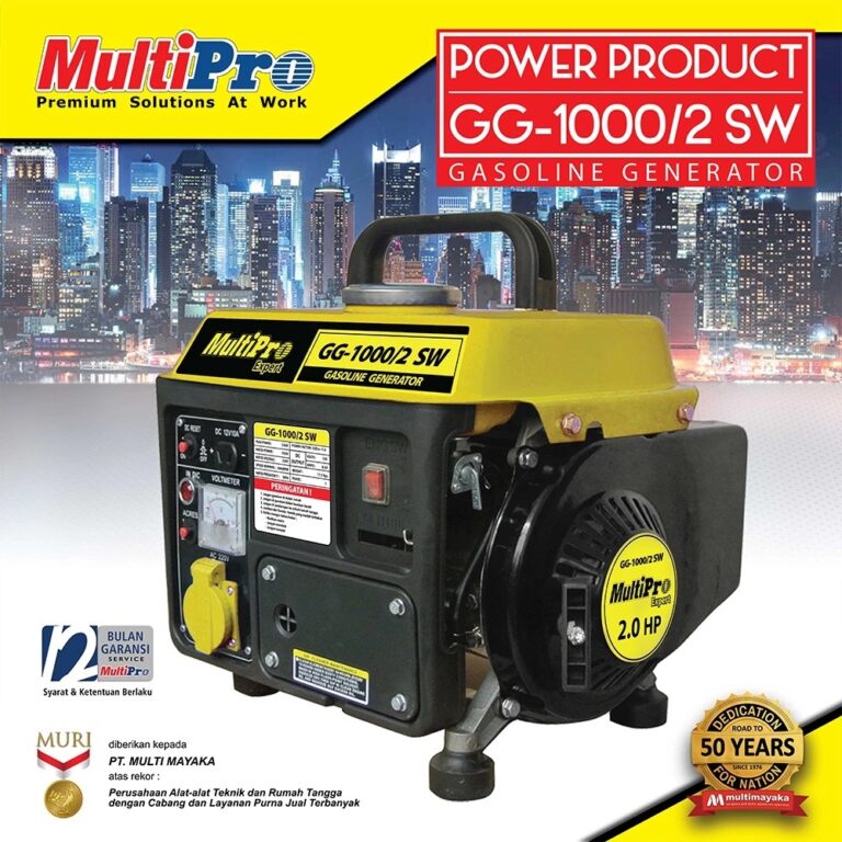 MULTIPRO - Gasoline Generator - GG-1000/2 SW - GARANSI RESMI 1 TAHUN