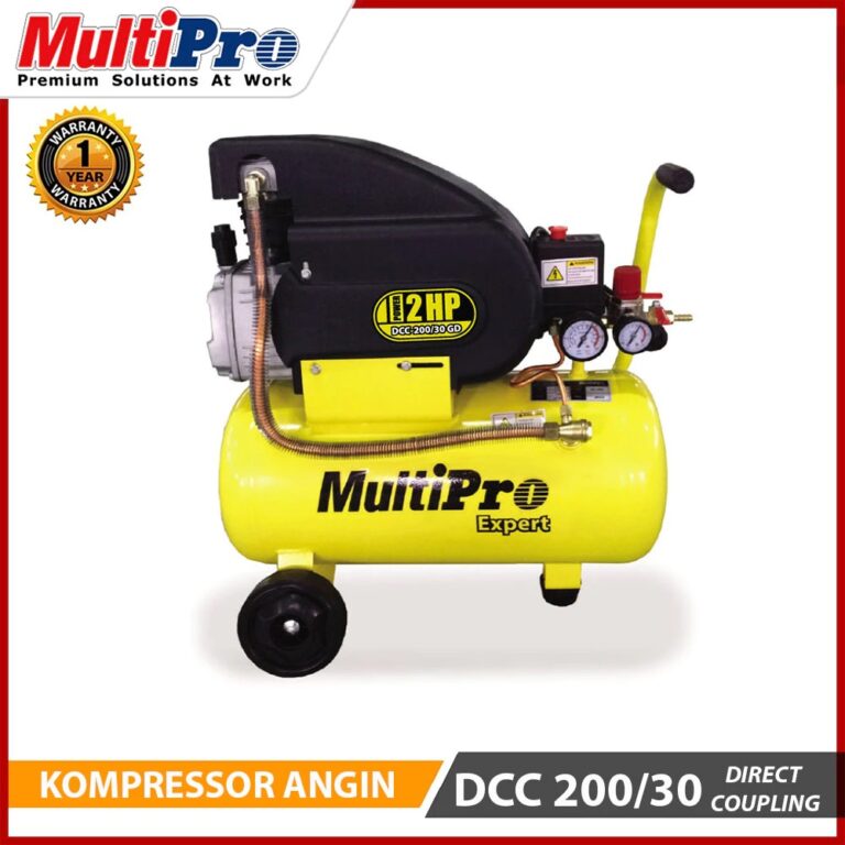 MULTIPRO - KOMPRESSOR ANGIN 2 HP 1000W - DCC - 200/30 - GARANSI RESMI 1 THN