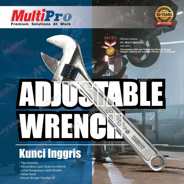 MULTIPRO - KUNCI INGGRIS / ADJUSTABLE WRENCH (H) - GARANSI RESMI 1 TAHUN