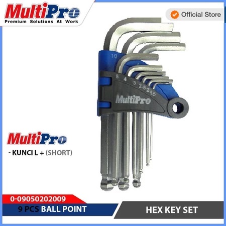 MULTIPRO - KUNCI L BINTANG (PANJANG) / TORX & TAMPER TORX KEY SET (LONG) - GARANSI RESMI 1 TAHUN