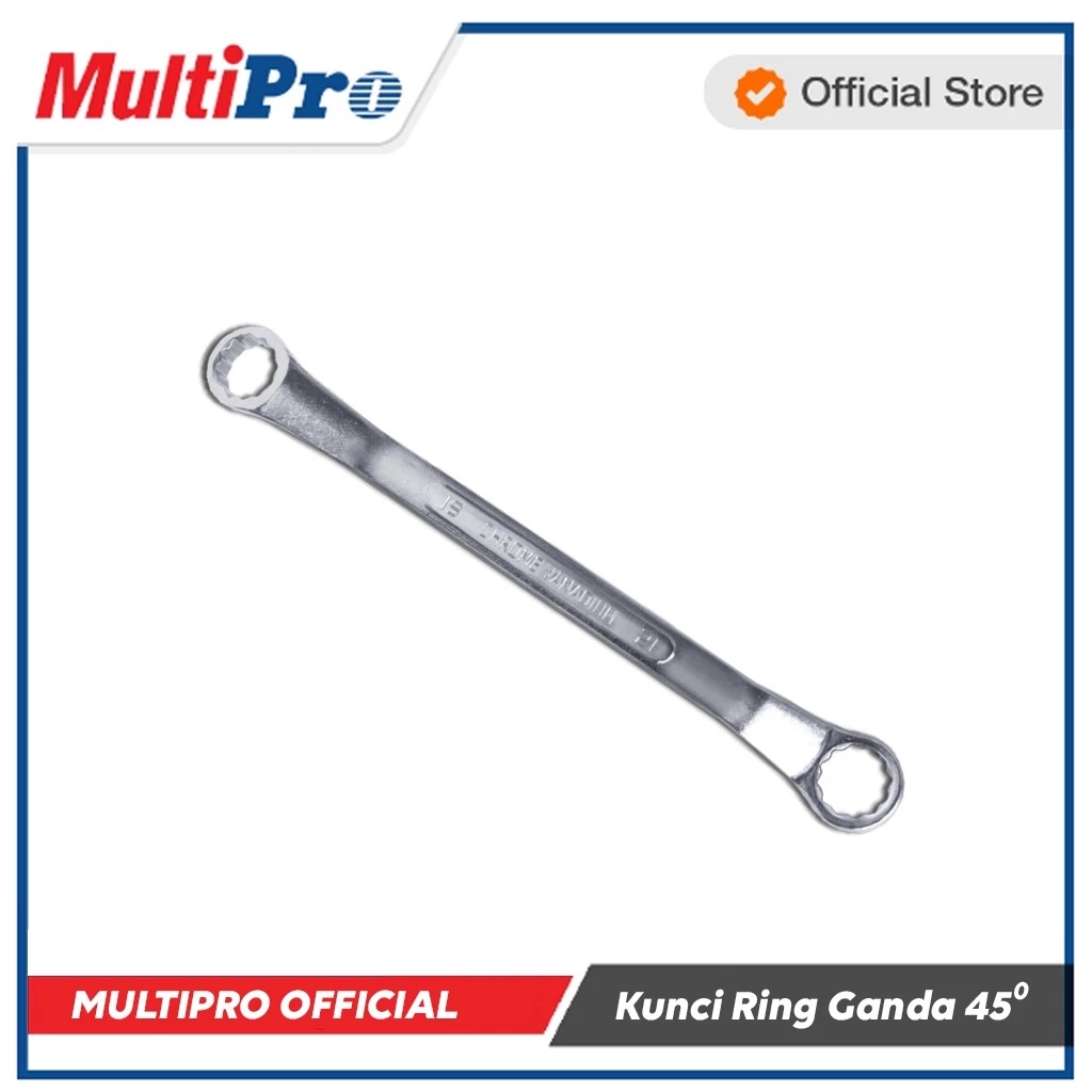 MULTIPRO - KUNCI RING GANDA 45⁰ / 45⁰ OFFSET DOUBLE RING END WRENCH (RAISED PANEL) - GARANSI RESMI 1 TAHUN