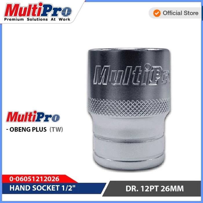 MULTIPRO - KUNCI SOCK 6PT / HAND SOCKET 1/2" DR 6PT - GARANSI RESMI 1 TAHUN
