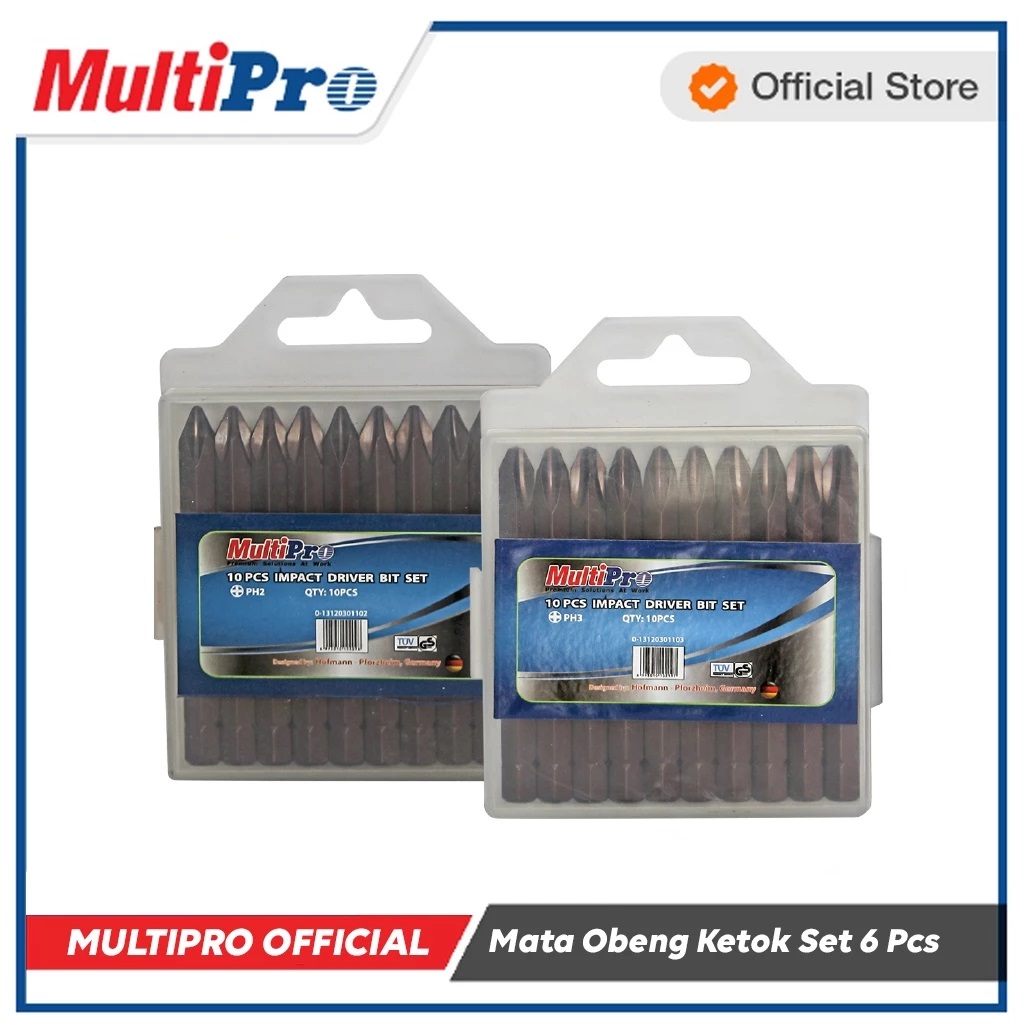 MULTIPRO - MATA OBENG KETOK SET / IMPACT DRIVER BIT SET - GARANSI RESMI 1 TAHUN