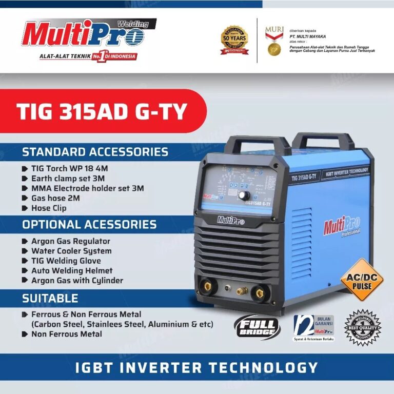 MULTIPRO - MESIN LAS / WELDING MACHINE - TIG 315 AD G-TY - GARANSI RESMI 1 TAHUN