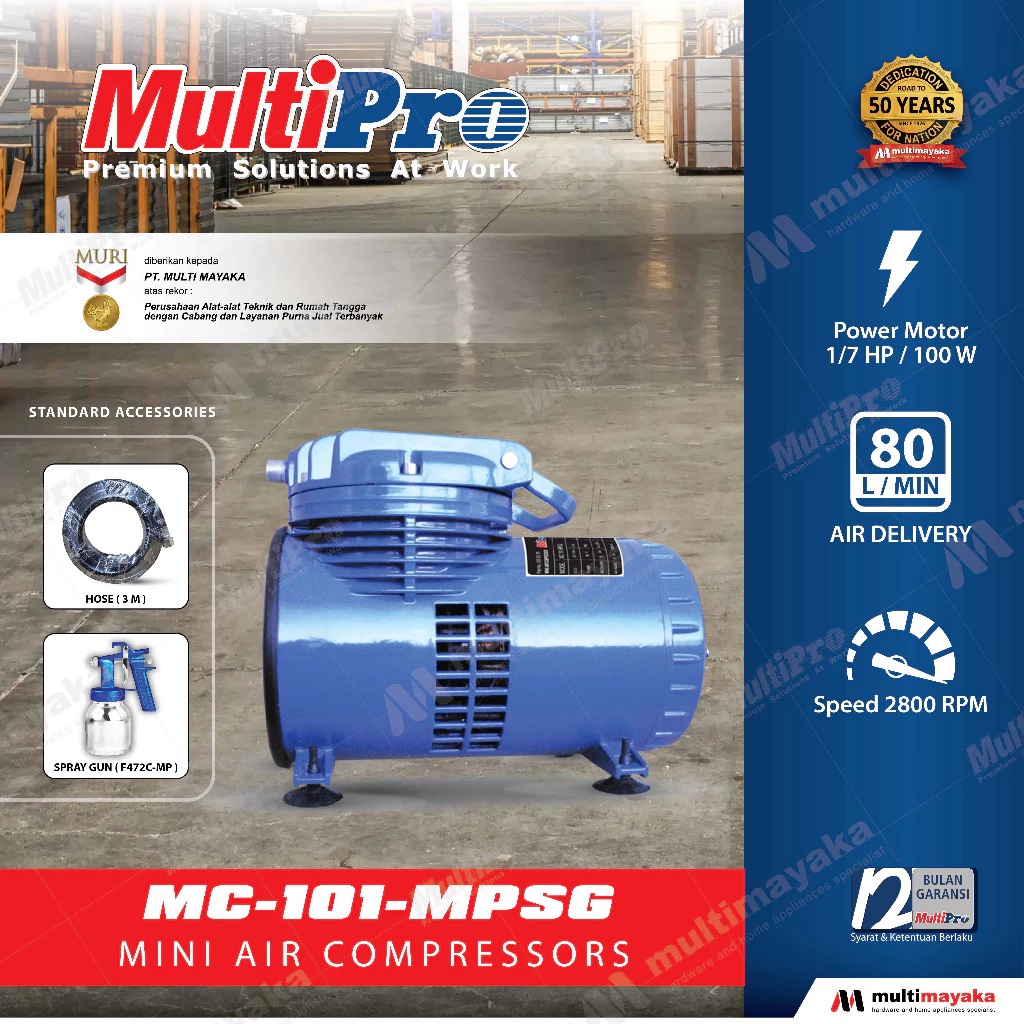 MULTIPRO - MINI COMPRESSOR 150 WATT SPRAYER - MC 101 MPSG - GARANSI RESMI 1 THN
