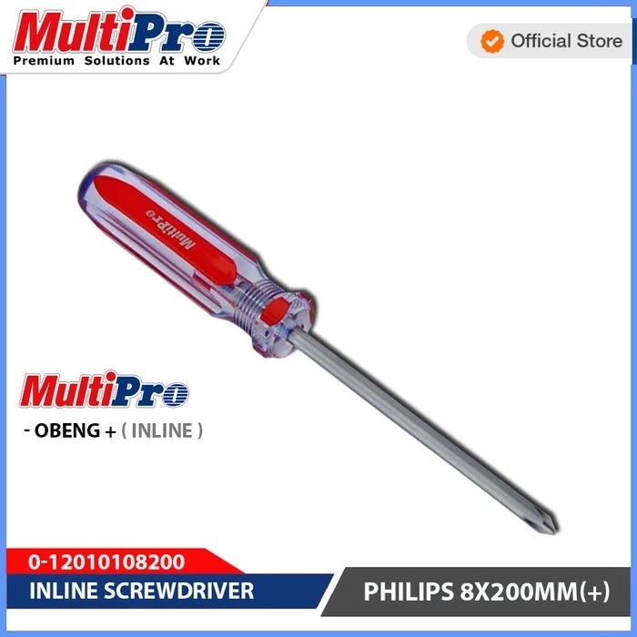 MULTIPRO - OBENG KRISTAL PLUS (INLINE SCREWDRIVER (+) PHILIPS) - GARANSI RESMI 1 TAHUN