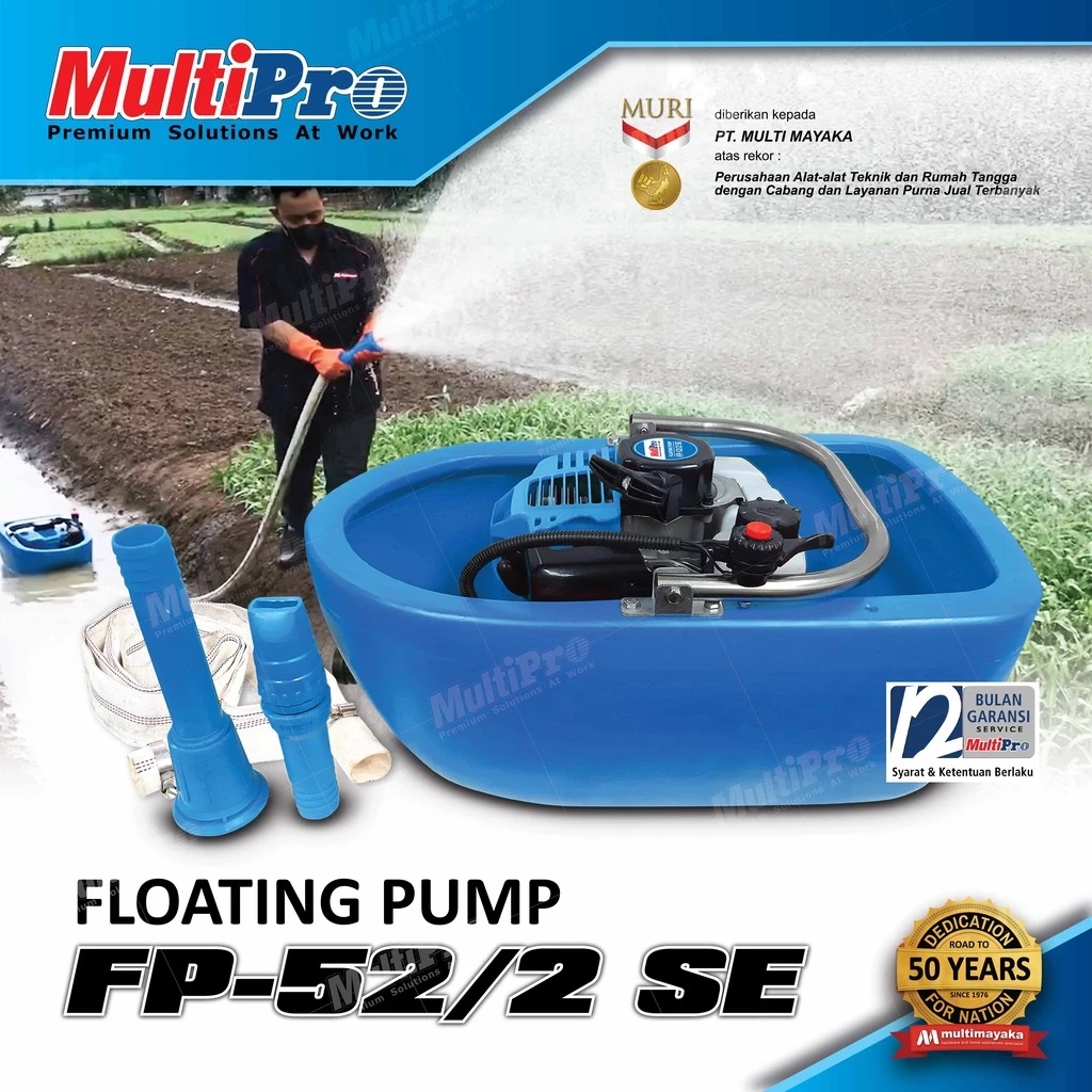 MULTIPRO POMPA APUNG FLOATING PUMP 2 STROKE 52 CC - FP-522 SE - GARANSI RESMI 1 THN