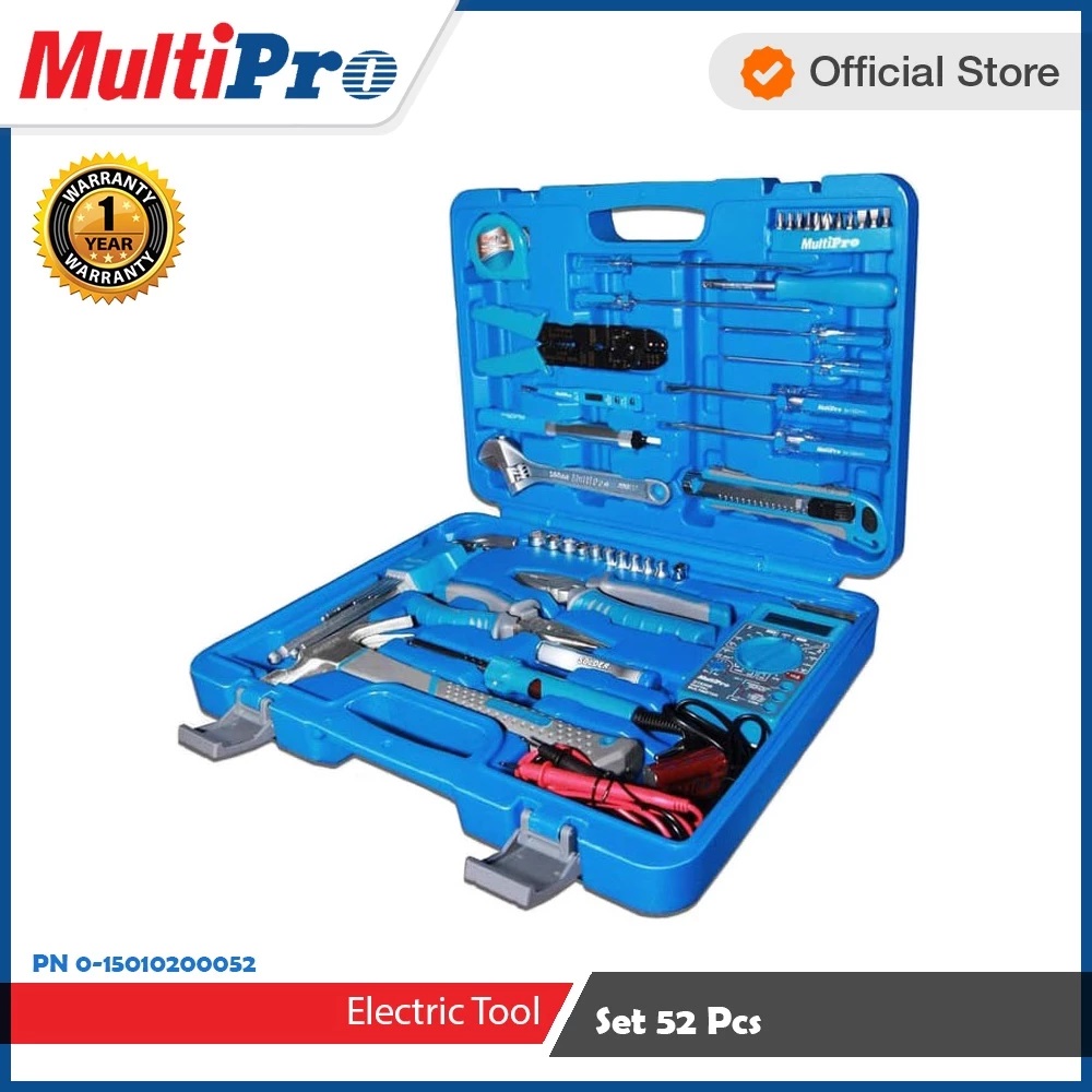MULTIPRO - SET ALAT LISTRIK 52 PCS (TOOL SET ELECTRIC 52 PCS)