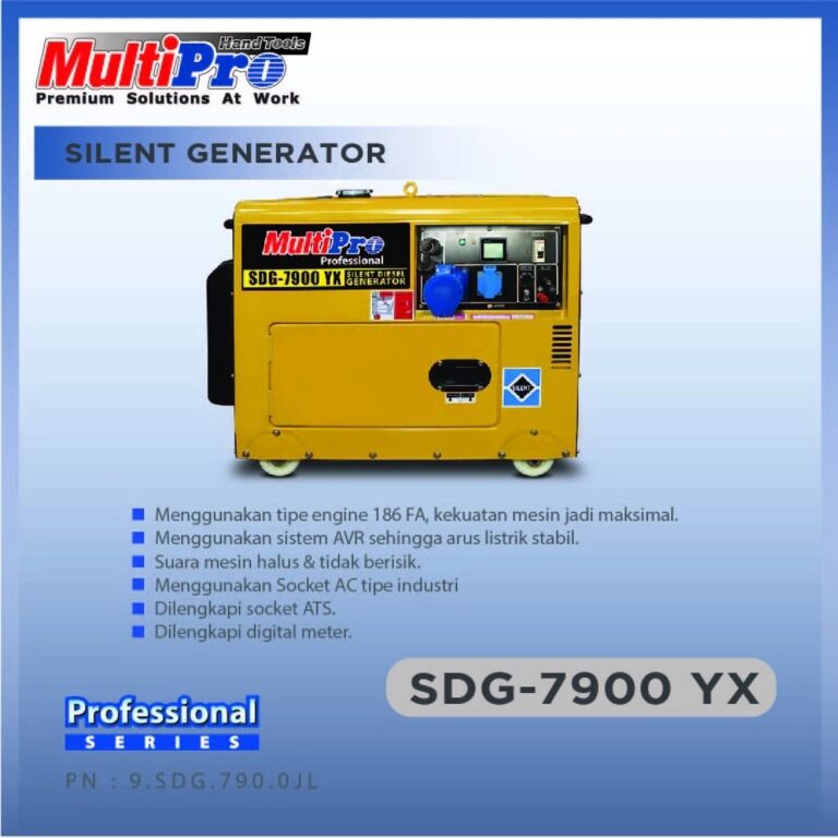 MULTIPRO - Silent Diesel Generator/Pembangkit Listrik Solar SDG-7900 YX - GARANSI RESMI 1 TAHUN