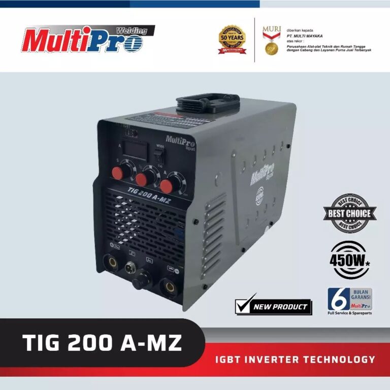 MultiPro TIG 200 A-MZ Mesin Las Listrik Inverter TIG Welding Machine Hemat Listrik Garansi 1 Tahun