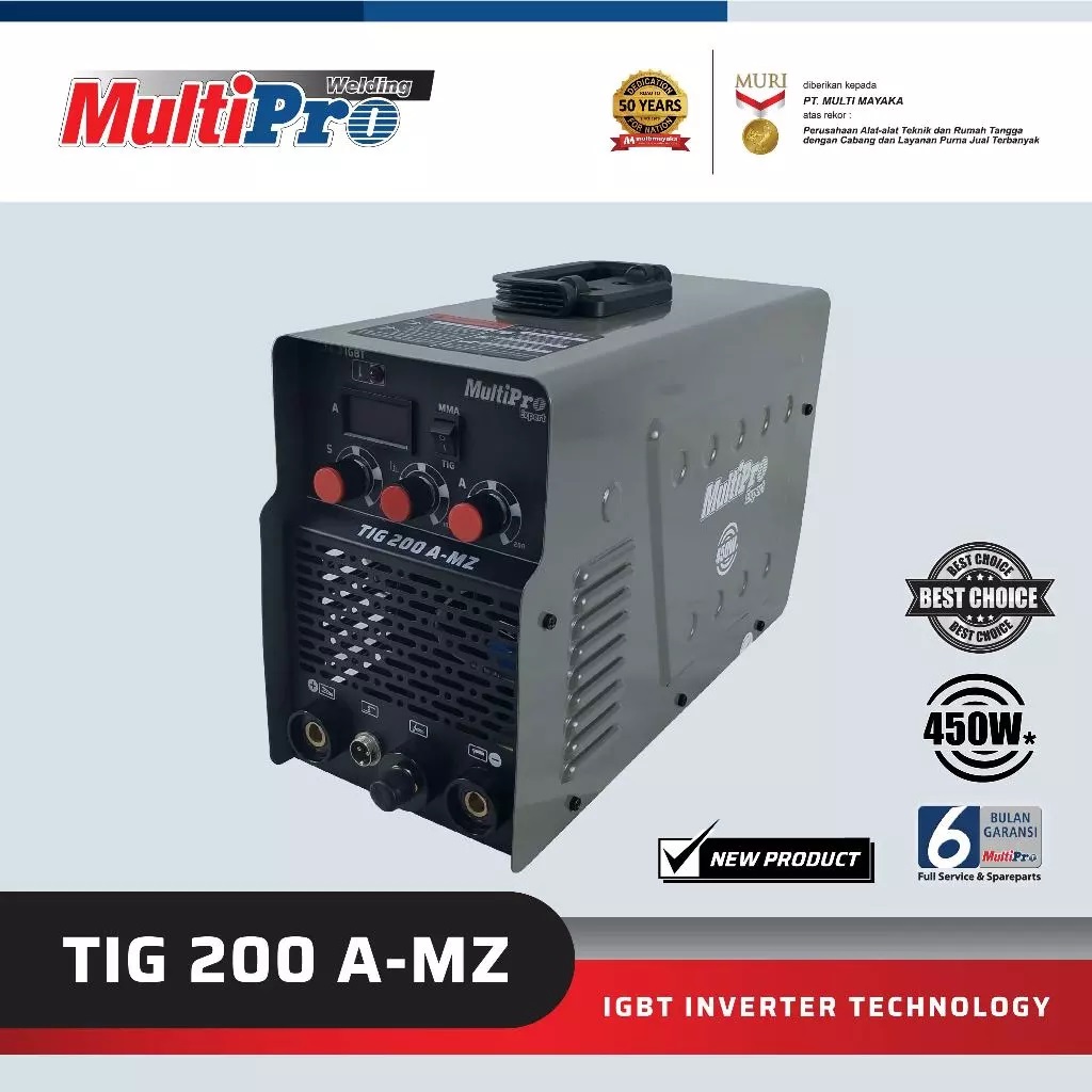 MultiPro TIG 200 A-MZ Mesin Las Listrik Inverter TIG Welding Machine Hemat Listrik Garansi 1 Tahun