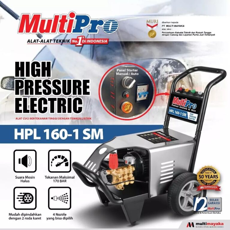 MultiPro Alat Cuci Bertekanan Tinggi Tenaga Listrik Bagus HPL 160-1 SM