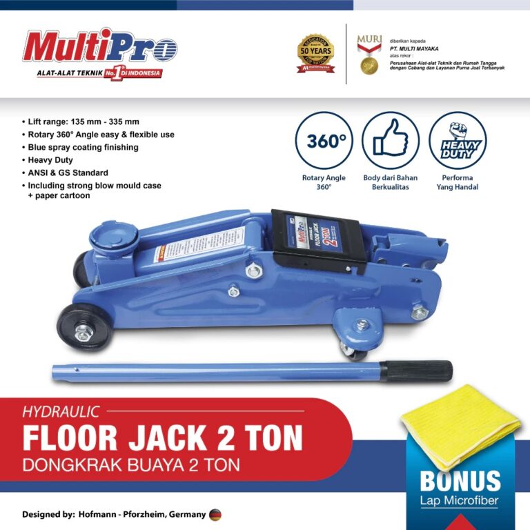 Multipro Dongkrak Buaya 2 Ton Hydraulic Floor Jack Garansi Resmi 1 Tahun Kokoh dan Aman