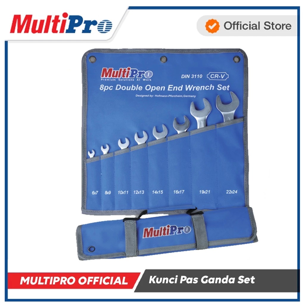 MultiPro Double Open End Wrench Set Kunci Pas Ganda Set Sunk Panel Garansi 1 Tahun