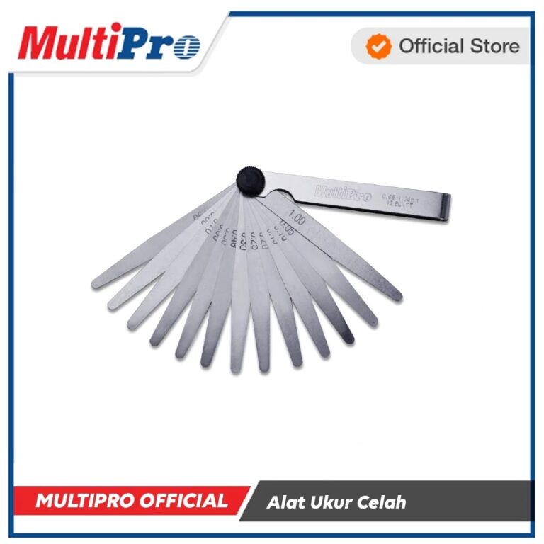 MultiPro Feeler Gauge 4” Alat Ukur Celah 13 Blade Presisi Tinggi 0.05–1.00 mm Garansi 1 Tahun
