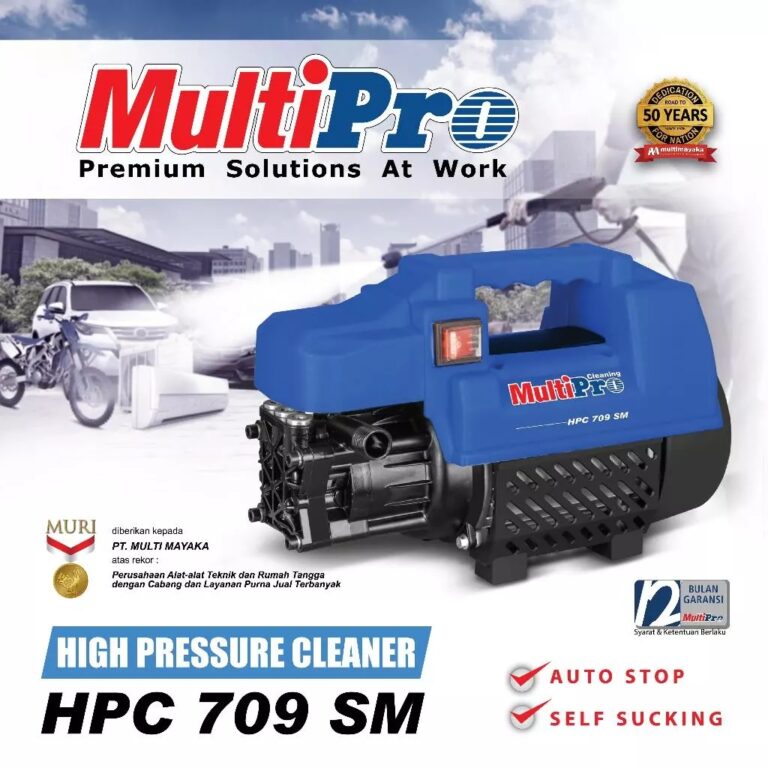 MultiPro Jet Cleaner Alat Cuci Tekanan Tinggi High Pressure Cleaner 100 Bar Garansi 1 Tahun HPC 709 SM
