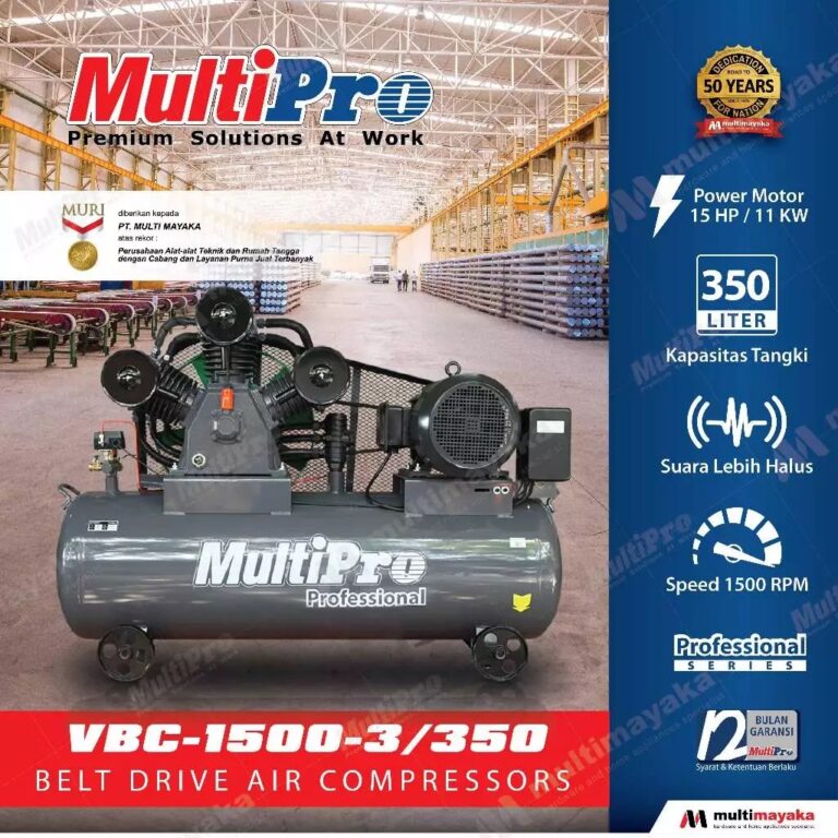 MultiPro Kompresor Angin 15 HP Belt Driver 350L Air Compressor Profesional Garansi 1 Tahun VBC 1500-3/350