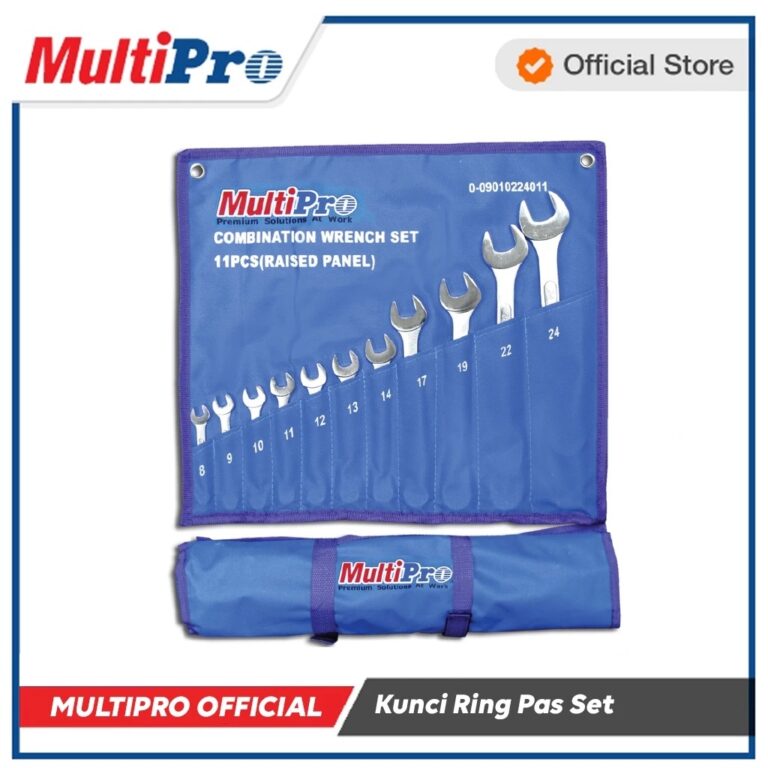 MultiPro Kunci Ring Pas Set Combination Wrench Set Raised Panel Chrome Vanadium 11/14 Pcs Garansi 1 Tahun