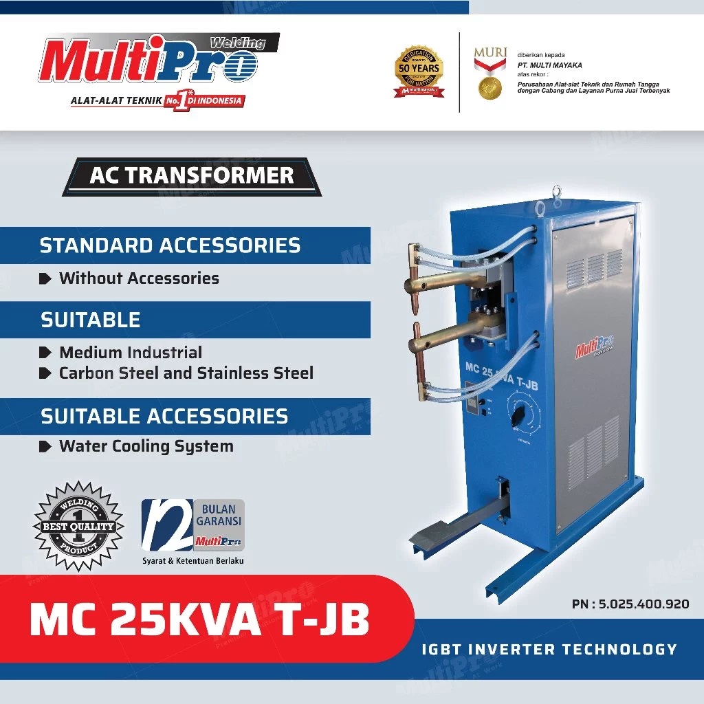 MultiPro Mesin Las Spot Welding MC 25 KVA T-JB Spot Welder Garansi Resmi 1 Tahun