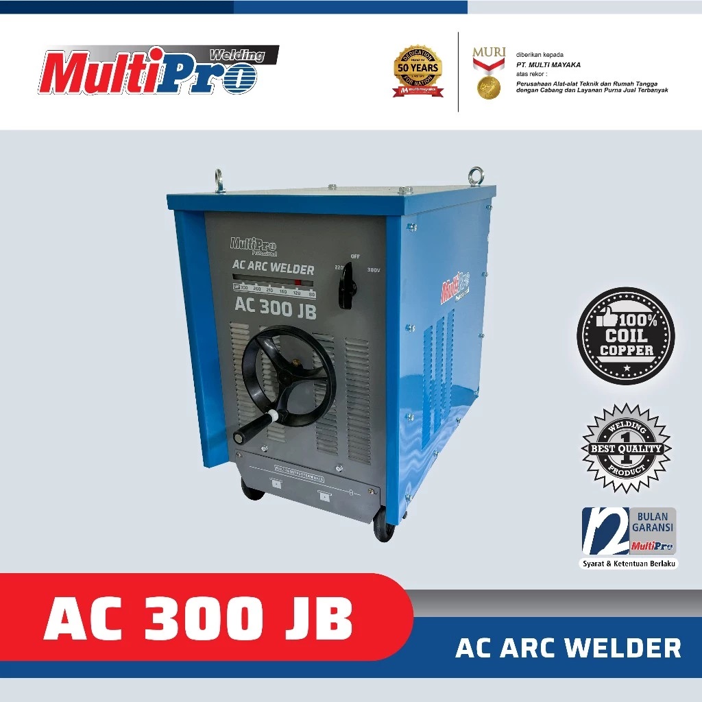 MultiPro Mesin Las Welding Machine AC 300 JB Garansi 1 Tahun Heavy Duty