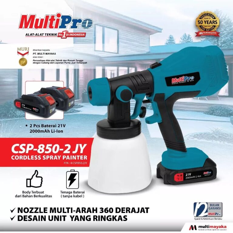 MultiPro Spray Gun Cordless 21V | 2 Battery | 4 Nozzle | Tabung 800 ml CSP 850-2 JY