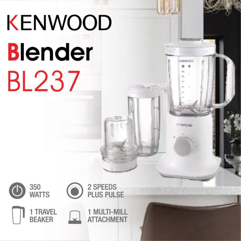Kenwood Blender 3 in 1 Smoothie Bumbu Kopi Multifungsi Garansi 1 Tahun BL 237 Putih Abu