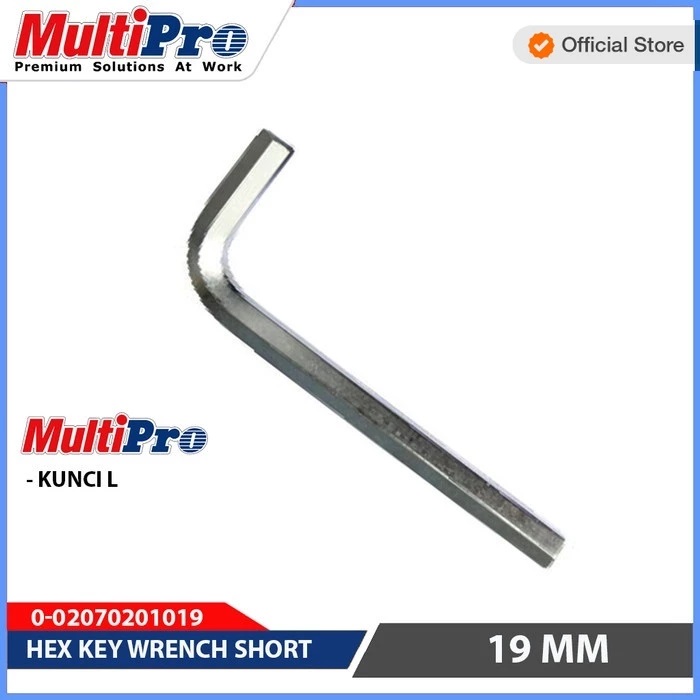 MULTIPRO - KUNCI L PENDEK (HEX KEY SHORT) 01.5-08MM - GARANSI RESMI 1 TAHUN