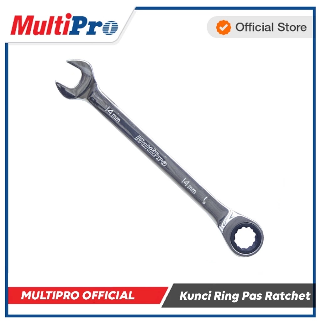 MULTIPRO - KUNCI RING PAS RATCHET / COMBINATION RATCHET WRENCH SINGLE GEAR - GARANSI RESMI 1 TAHUN