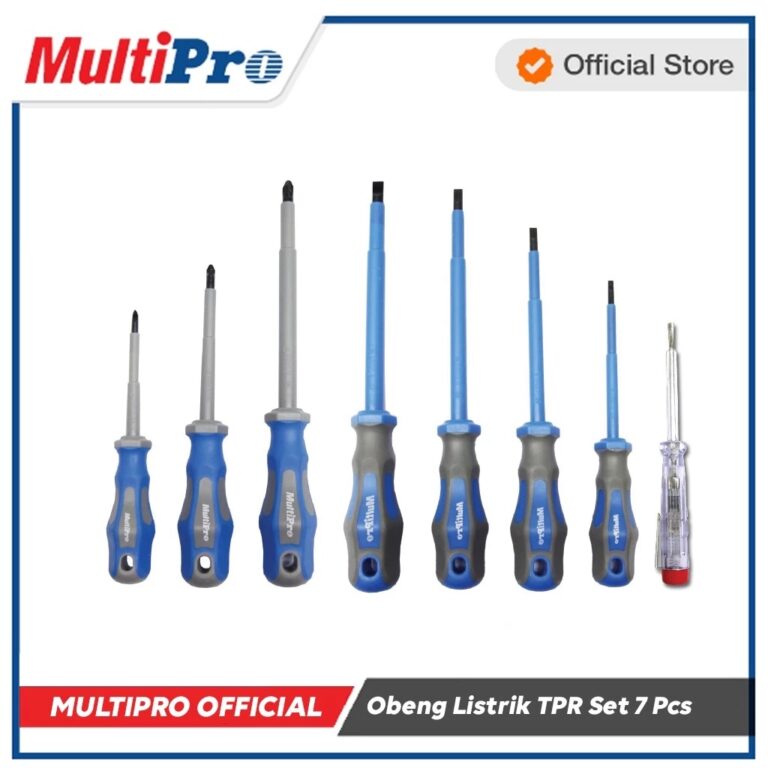 MULTIPRO - OBENG LISTRIK TPR SET 7 PCS / 7 PCS TPR ELETRICIAN SCREWDRIVER SET - GARANSI RESMI 1 TAHUN