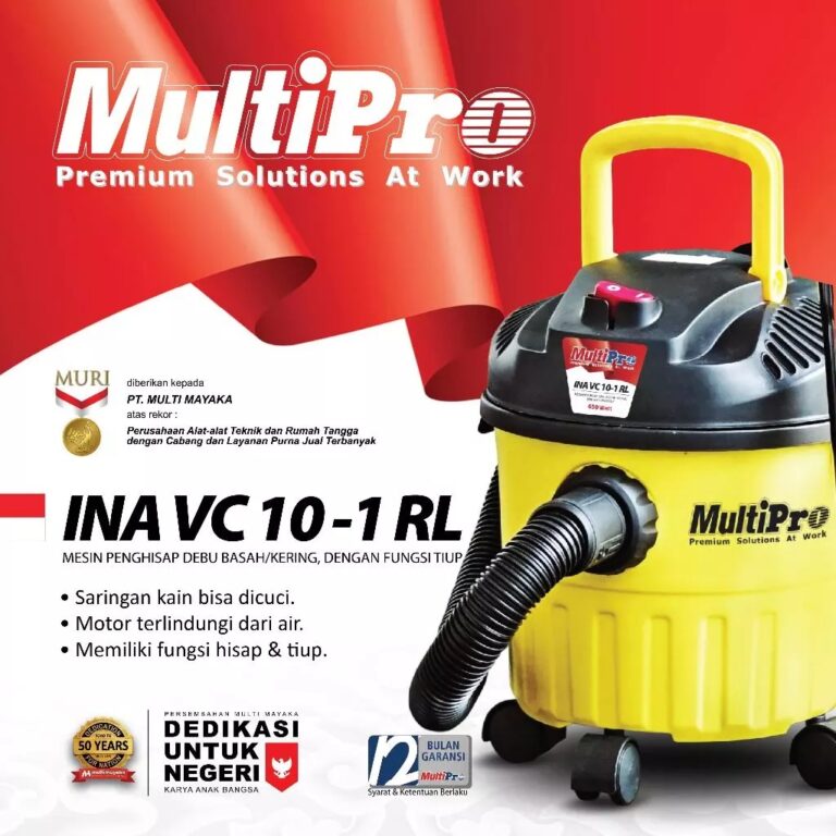 MultiPro Vacuum Cleaner INA VC 10-1 RL Penyedot Debu Basah & Kering + Blower Multifungsi - Garansi 1 Tahun