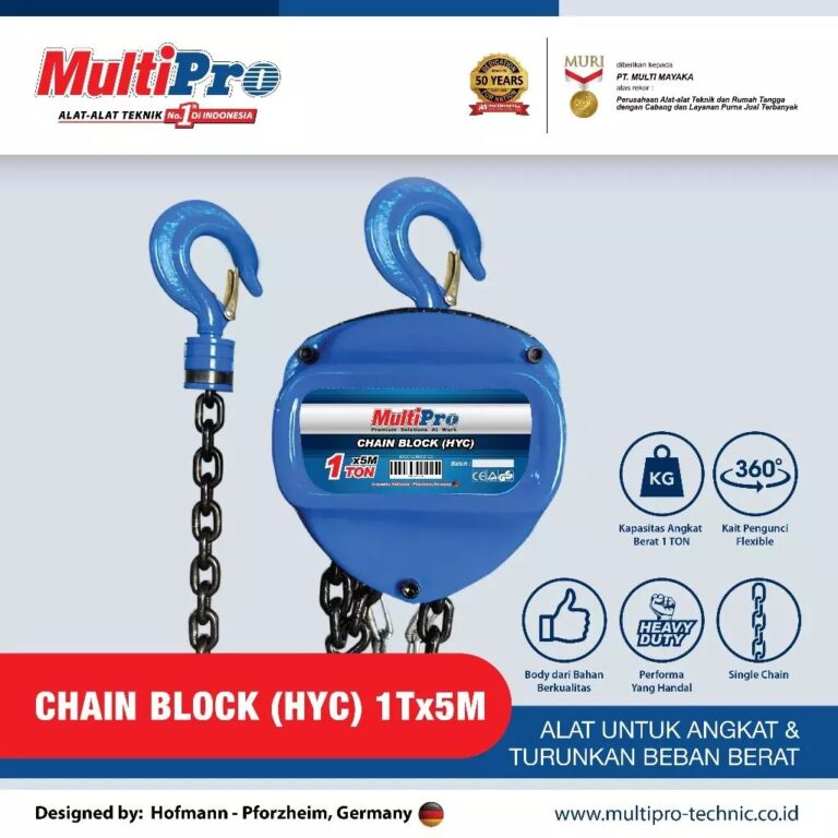 MultiPro - Chain Block HYC Series Takel Rantai Manual 1T-5T Chain Hoist Baja - Garansi 1 Tahun