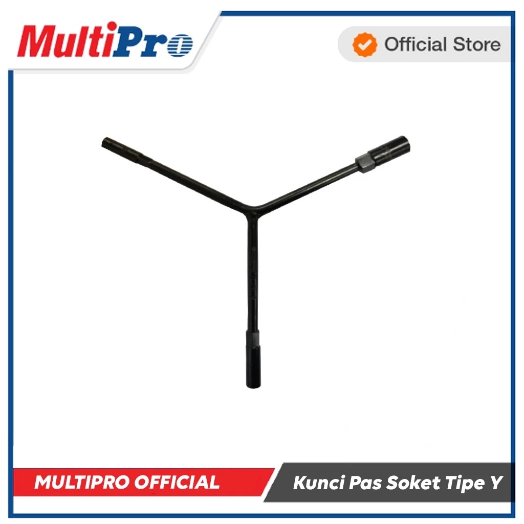 MultiPro Kunci Pas Soket Tipe-Y Panjang (Hitam) Baja Vanadium Banyak Varian Ukuran Garansi 1 Tahun
