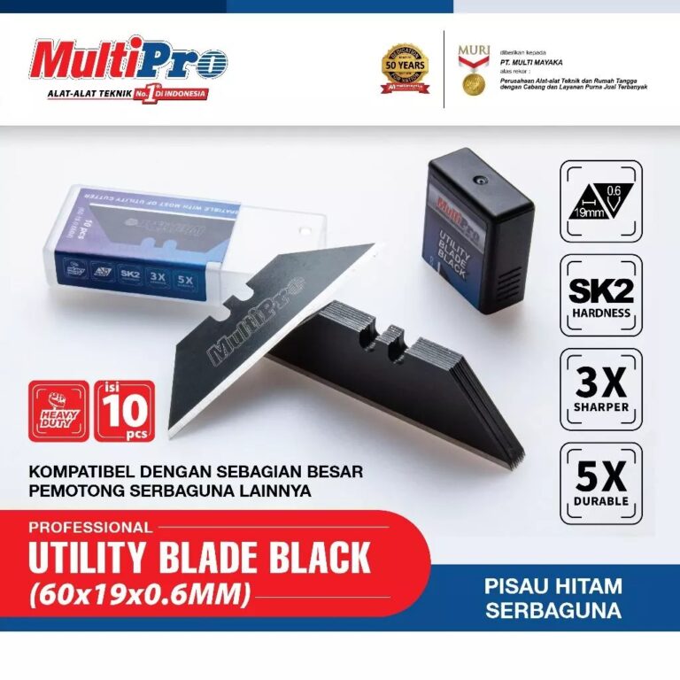 MultiPro - Utility Blade Black Heavy Duty / Isi Mata Pisau 10 pcs