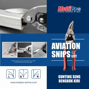 multipro handtools pelengkap perkakas rumah alat tukang aviation snips gunting seng bengkok kiri multimayaka multi mayaka